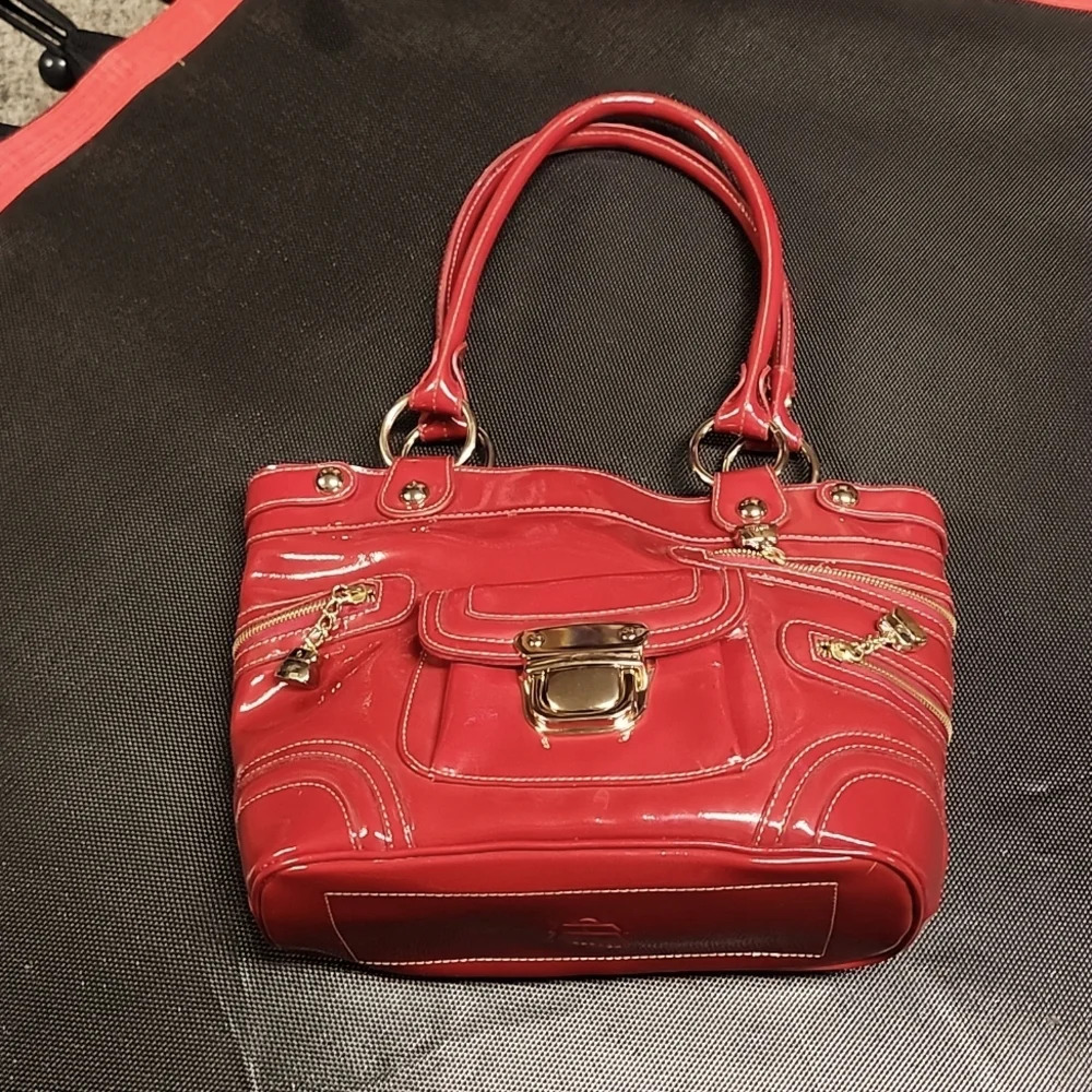 Kathy Van Zealand red bag #6 couple of scuffs but in amazing shape